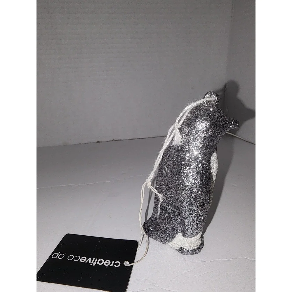 Plastic Glitter Penguin‎ Christmas Tree Ornament